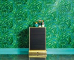 Versace Tapete Yasmin Türkis -Tapetengeschäft Yasmin B 410551 2880x1440