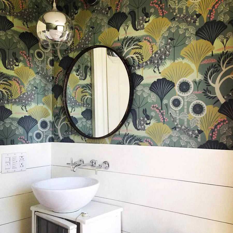 Tapete Zaida Olivgelb 2 Tapete Zaida Olivgelb – Bild 2