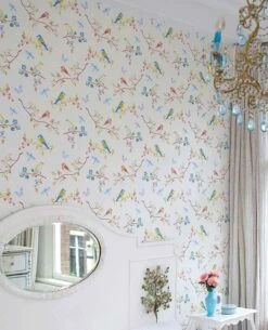 Tapete Audrey Cremeweiss Perlglanz