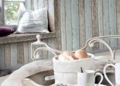 Tapete Old Planks Braun